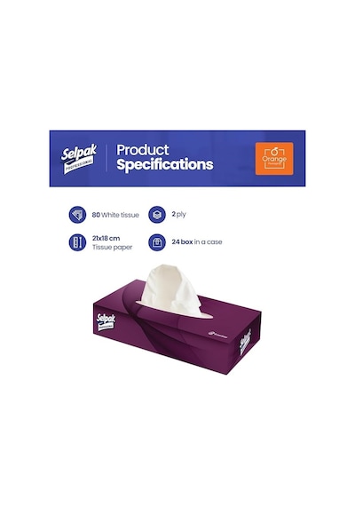 Selpak Professional Extra Kutu Mendil 80 Yaprak 24 Kutu 1 Koli Beyaz