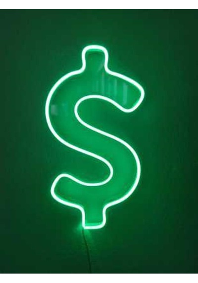 Dolar Neon Led Dekoratif Duvar Yazısı