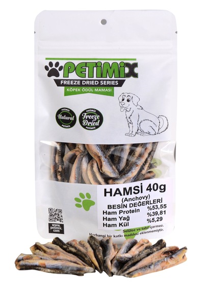 Petimix Freeze Dry Hamsi Köpek Ödülü 40 G