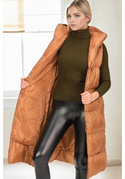 Z9734 Dewberry Xexese Bayan Yelek-camel CAMEL