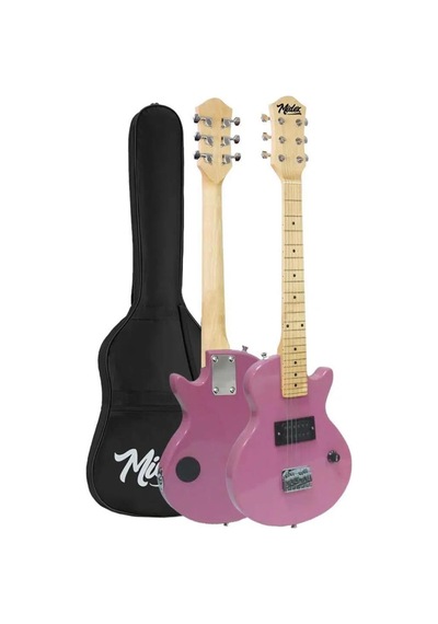 Midex Ceg-34pk 5-8 Yaş Çocuklar İçin Amfili Full 1/2 34 İnç Elektro Gitar Seti Pembe