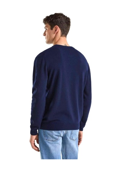 Benetton Erk Bisiklet Yaka Merino Kazak- Lacivert