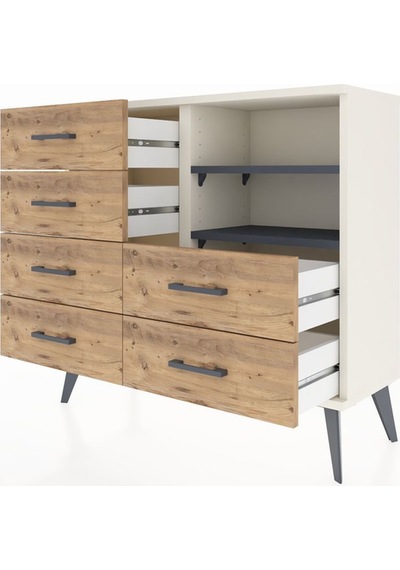 Arges Şifonyer 2 Raflı 6 Çekmeceli 88x30x80 Aytaşı-antrasit/çam Antrasit/çam Arges Şifonyer 2 Raflı 6 Çekmeceli 88x30x80 Aytaşı-antrasit/çam Antrasit/çam