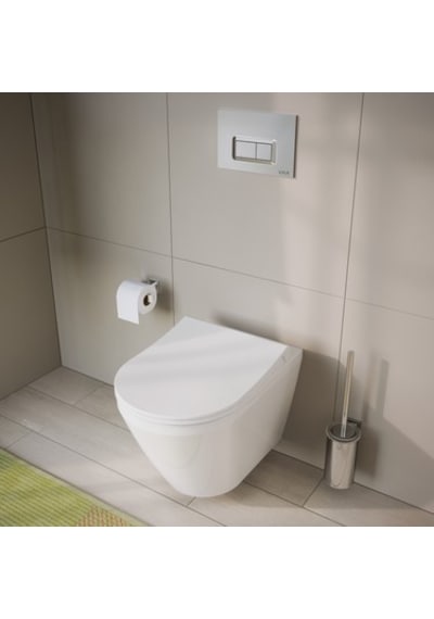 Beyaz Duroplast Klozet Kapağı İle Modern Ve Şık Kullanım Açık Bej