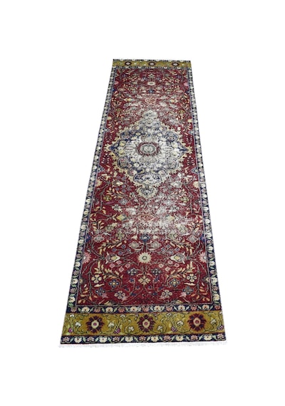 Zehra Abla Halı Vintage El Dokuma Ender Kayseri Yün Yolluk Halısı 7373 Çok Renkli