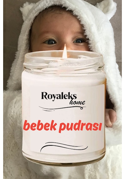 Doğal Özel Seri Kokulu Dekoratif Kavanoz Mum 210 Cc - Bebek Pudrası - Ryl Çok Renkli