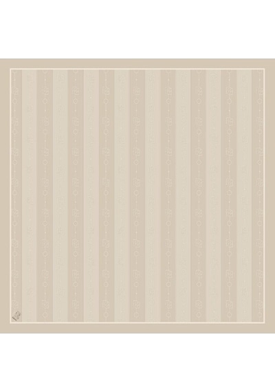 Bushu Kadın Monogram Twill Eşarp Krem