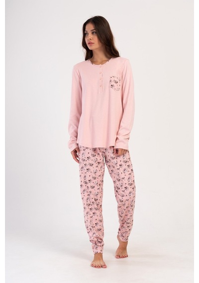 Yake Store Kadın Interlok Xxl Patlı Uzun Kol Etegı Oval Mansetlı Pıjama Takım - Pınk Pembe Yake Store Kadın Interlok Xxl Patlı Uzun Kol Etegı Oval Mansetlı Pıjama Takım - Pınk Pembe