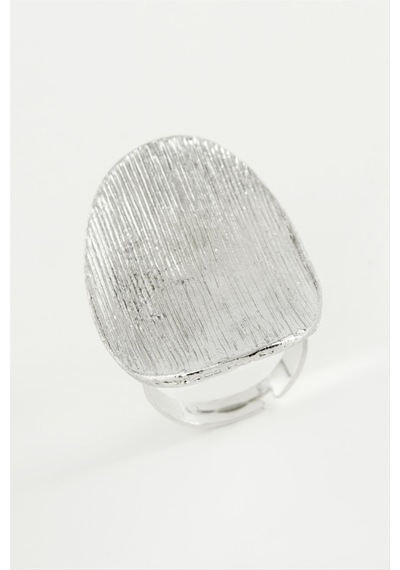 Oval - 782 - Metal - Kmrsfres - Yüzük-gümüş Rengi Çok Renkli