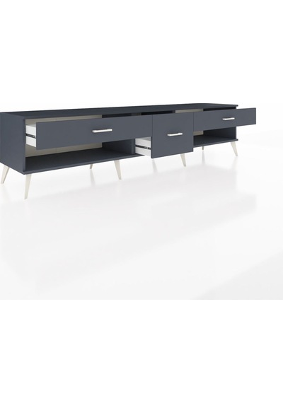 Hyperion Tv Ünitesi 3 Çekmeceli 220x44x51 Antrasit-antrasit Antrasıt/antrasıt - Antrasıt