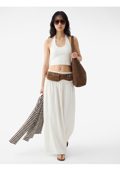 Koton Halter Yaka Kolsuz Pamuklu Crop Bluz Ekru 6sal30055ık Ekru Koton Halter Yaka Kolsuz Pamuklu Crop Bluz Ekru 6sal30055ık Ekru