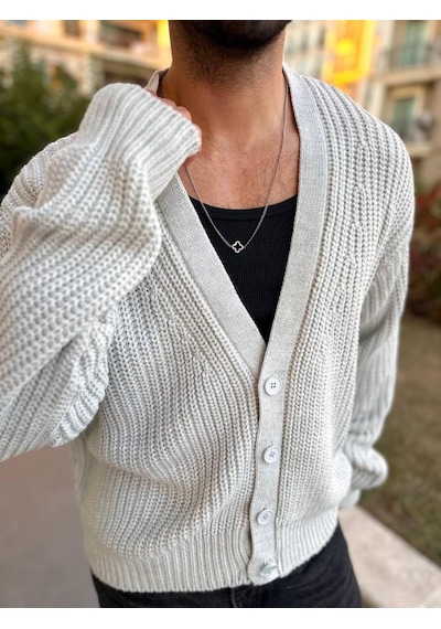 Elku Moda Hırka Triko Örgülü Desenli Örgü Hırka Şal Yaka Tüylenmez Naturel Pamuk Düğmeli Hırka Gri Elku Moda Hırka Triko Örgülü Desenli Örgü Hırka Şal Yaka Tüylenmez Naturel Pamuk Düğmeli Hırka Gri