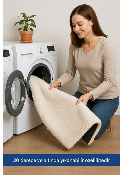 Buççin Online Mağaza Modern Dekoratif Kaymaz Taban Papatya Şekilli Dekoratif Banyo Paspası Klozet Takımı 80x120-50x80 Cm Çok Renkli