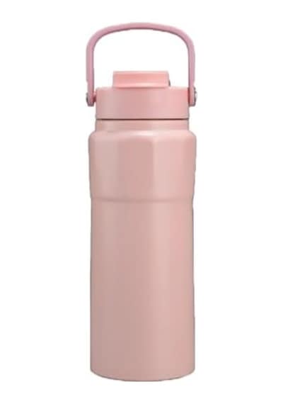 Çelik İçli Termos 750 Ml Pembe Skm001 Açık Beyaz