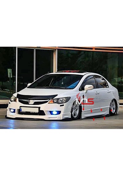 Honda Civic Fd6 Mügen Marşpiyel Sağ Sol Takım Fiberglass Boyasız