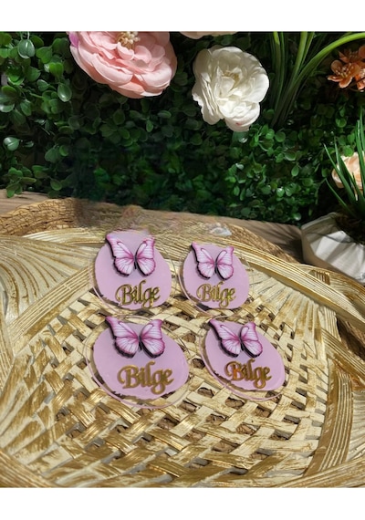 Uv Baskı Pleksi Magnet Söz, Nişan, Nikah, Düğün, Kına 10 Adet İspirto