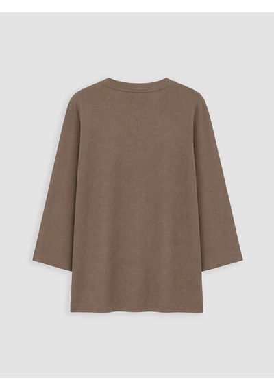 LC Waikiki Lc Waıkıkı Gri Bisiklet Yaka Oversize Kadın Tunik