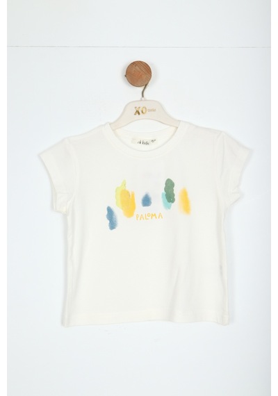 Xo Kids Kız Çocuk Tişort 4-8 Yaş 38544 Ekru