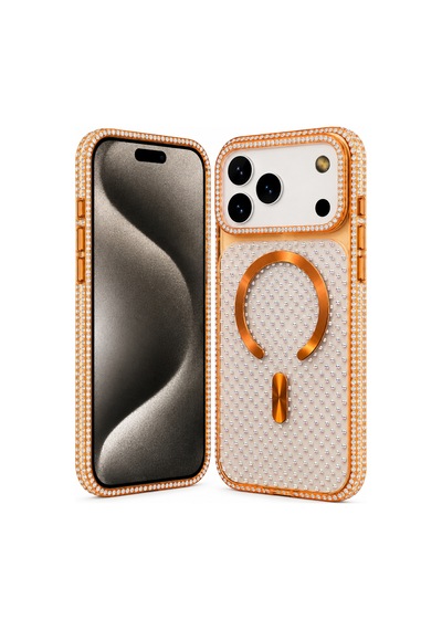Nettech Apple iPhone 17 Pro Max Uyumlu Taşlı Seri Arka Koruma Kılıf - Beyaz