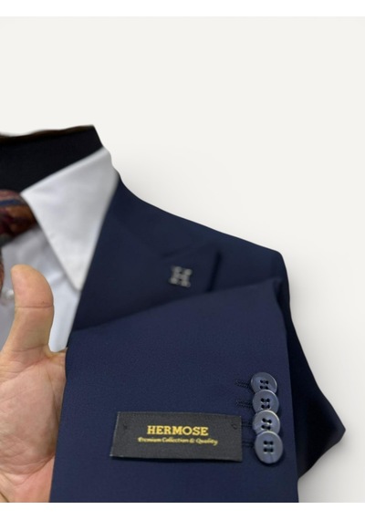 Hermose Signature Derin Lacivert Yelekli Takım Elbise
