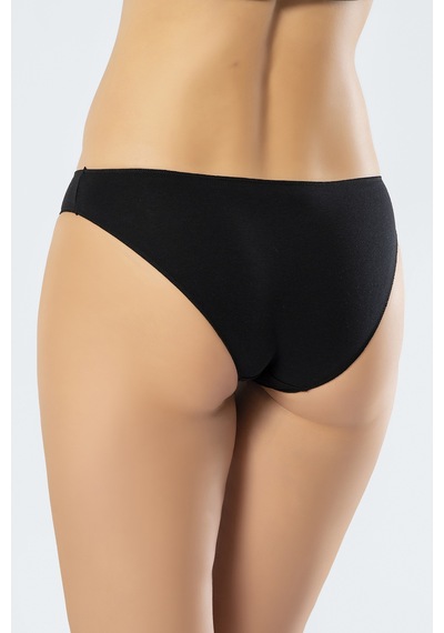 Türen 924 Kadın Likralı Pamuk Bikini Külot 3'lü Paket-beyaz&siyah&ten Siyah
