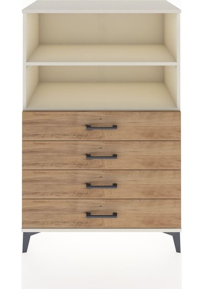 Hyperion Dolap 2 Raflı 4 Çekmeceli 88x44x134 Aytaşı-çam Aytaşı