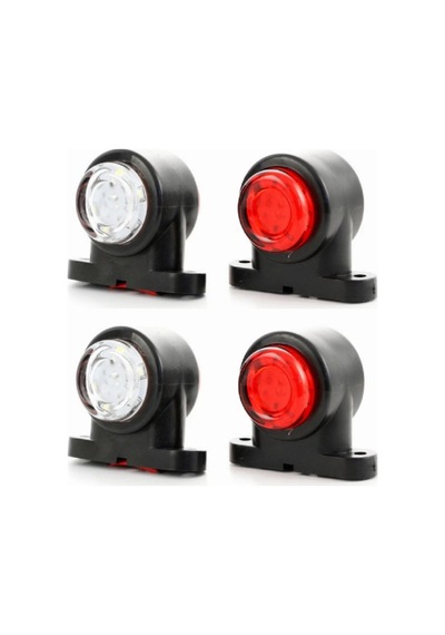 Ahmet Otomotiv 4'lü Paket 12 Ledli Mini Takoz Kırmızı Beyaz 12volt-24volt
