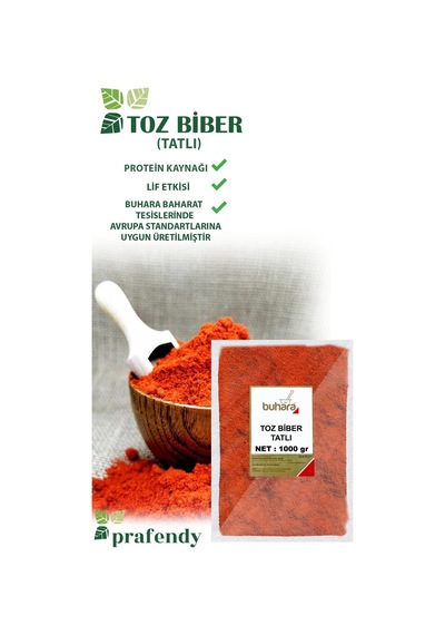 Buhara Toptan Toz Tatlı Biber 1 Kg X 10 Ad - 10 Kg