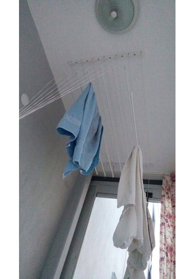 Çukurova Asansörlü Çamaşır Kurutma Askısı 7'li 175 CM Beyaz