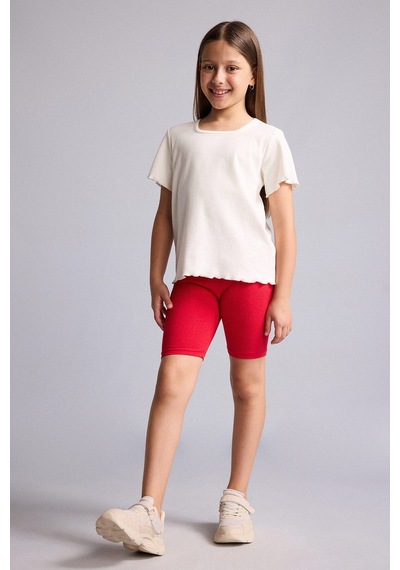 Defacto Kısa Boy Tayt Kız Çocuk B5591a826hsrd282 Kırmızı-rd282