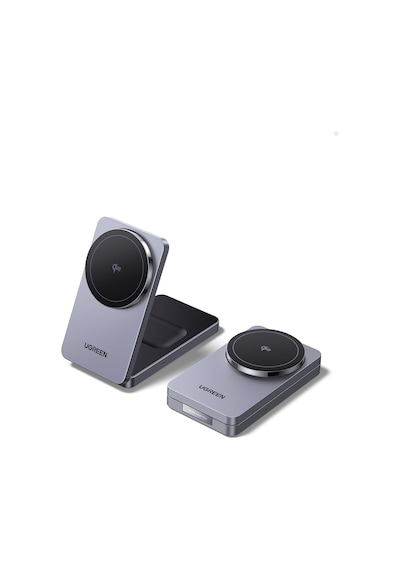 Ugreen 2'si 1 Arada 30w Magnetik Wireless Kablosuz Şarj Cihazı, Siyah, 45023 Standart