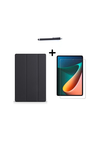 Xiaomi Mi Pad 5 11 İnç Uyumlu Uyku Modlu Smart Tablet Kılıfı Ekran Koruyucu Ve Kalem Seti