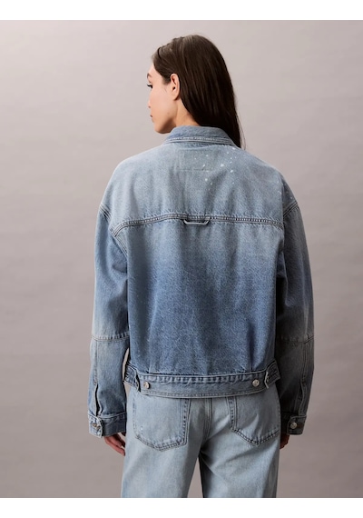 Calvin Klein Denım Jacket Raıny Mavi Kadın Kot Ceket