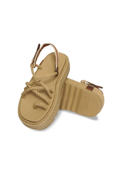 Bohnomad Bohonomad Ibiza Chunky Platform Kadın Sandalet - Bej