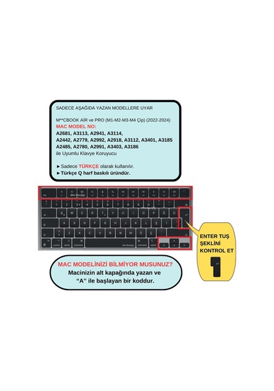 Macbook Klavye Koruyucu Türkçe Q Air 13.6-15.3 Ve Pro 14-16 M2-m3-m4-m5 Uyumlu İnce Silikon Kılıf Kapak Açık Pembe
