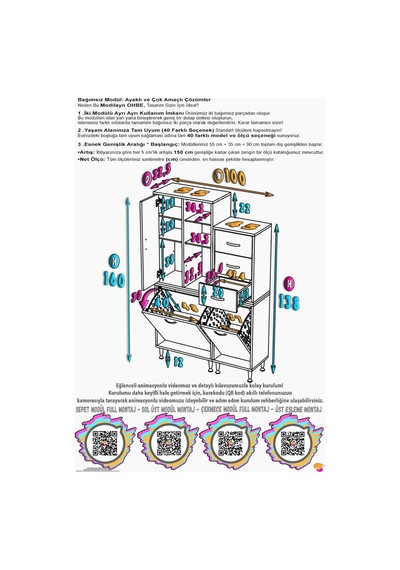 Aven 100 Cm Çekmeceli Ve Sepetli Çok Amaçlı Dikey Banyo Ve Mutfak Dolabı Beyaz 55+45 X160x32,5 Cm Aven 100 Cm Çekmeceli Ve Sepetli Çok Amaçlı Dikey Banyo Ve Mutfak Dolabı Beyaz 55+45 X160x32,5 Cm