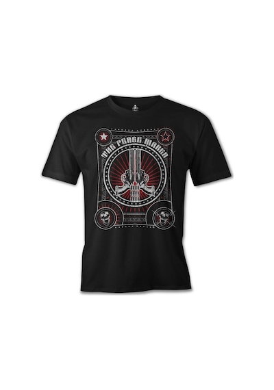Peace And War Siyah Erkek Tshirt