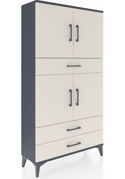 Arges Dolap 4 Raflı 3 Çekmeceli 4 Kapaklı 88x30x163 Antrasit-aytaşı Antrasit Arges Dolap 4 Raflı 3 Çekmeceli 4 Kapaklı 88x30x163 Antrasit-aytaşı Antrasit