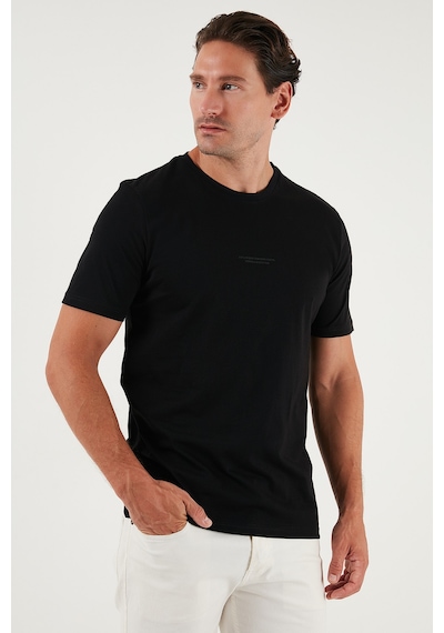 Buratti Pamuklu Baskılı Regular Fit Bisiklet Yaka Erkek T Shirt 59020205 Siyah