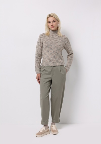 Colin's Colins Slim Fit Dik Yaka Düz Kadın Bej Kazak Cl1076811 Q1.v1 Beı Bej
