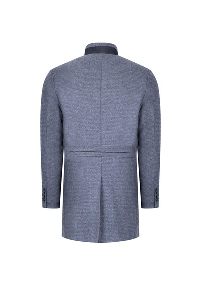 Plt8367 Dewberry Erkek Palto-Koyu Düz Gri-Koyu Düz Gri Koyu Gri