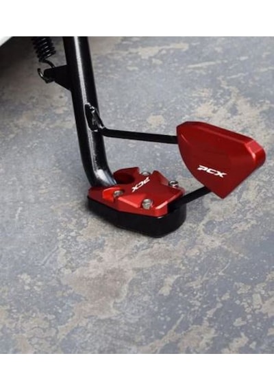 Honda Pcx 125-150-160 Modelleri İçin Cnc Alüminyum Yan Sehpa Genişletme Pedi Mavi
