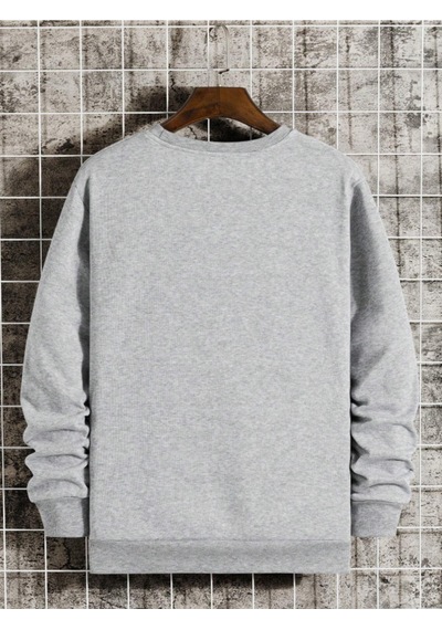 Startmore Gri Unisex Kadın/erkek Detaylı Los Angeles Özel Baskılı Renkli Oversize Bisiklet Yaka Pamuklu
