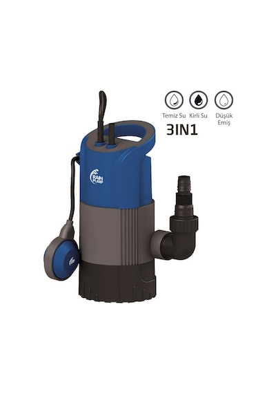 Rainpump Cd9003n1 Plastik Gövdeli Düşük Emiş Drenaj Dalgıç Pompa
