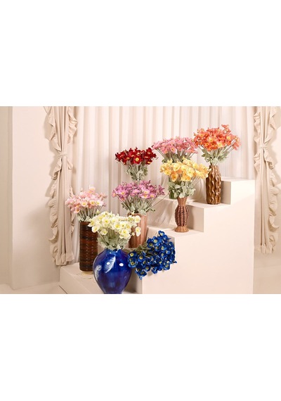 Fuşya Yapay Gelincik Çiçeği 4 Dallı Lüx İpeksi Dokulu 60 Cm