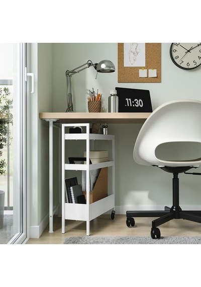 Ikea Nıssafors Servis Arabası, Beyaz, 50,5x19x67 Cm