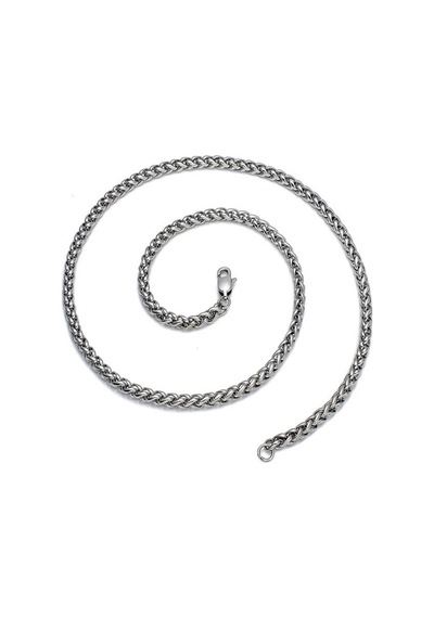 Gümüş Renk Chavin Angelus Lufigo Unisex Erkek Çelik Zincir Kolye 55 Cm Çelik Kolye - 2673 Çok Renkli