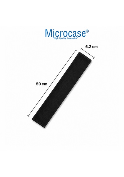 Microcase Emniyet Kemer Kılıfı Yumuşak Elyaf Dolgu Malzeme Cırtlı Tasarım Siyah 2 Adet 50 Cm Al5671