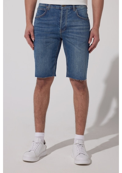Lee Regular Fit Normal Kesim Normal Bel Mavi Esnek Jean Kot Şort L23114158 Taş