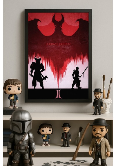 Dragon Age Siyah Ahşap Çerçeveli Poster, Dekoratif Oyun Duvar Tablosu
